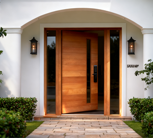 Porta d'ingresso principale moderna e di lusso personalizzata porta esterna moderna porta d'ingresso girevole - Product Image 2