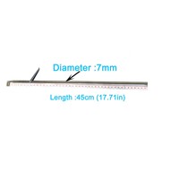 Canne à pêche en fibre de carbone de 240 cm (8 pieds) pour lance de pêche hawaïenne, 3 sections, lance de pêche à main, pointe en acier inoxydable 17-4PH