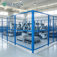 Barrière de sécurité pour atelier, grillage soudé galvanisé et thermolaqué, protection des machines pour équipements industriels