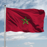 Gahumi Drapeau du Maroc personnalisé Paquet électoral Livraison rapide Drapeau du Maroc en polyester pour accrocher