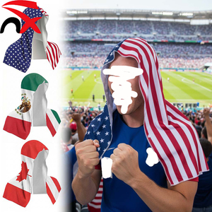 Serviette à capuche personnalisée en polyester à séchage rapide, protection solaire UV, bandes rafraîchissantes pour le cou, serviettes rafraîchissantes pour la tête avec motif drapeau pour le sport et les jeux - Product Image 6