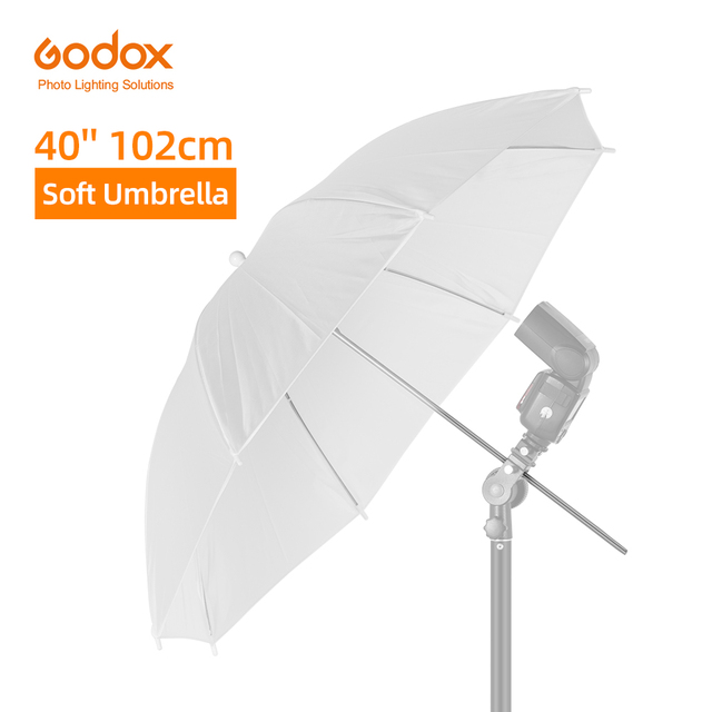 Godox 40\" 102cm White Soft Translucent Umbrella Studio Photography Diffuser for Speedlite Strobe Lighting