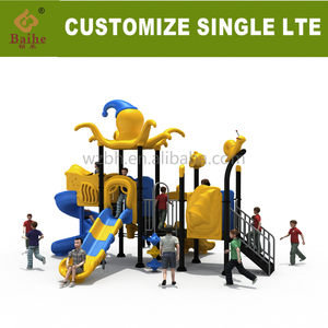 Baihe đại dương loạt tùy chỉnh trẻ em chơi ngoài trời thiết bị sân chơi vui nhộn trong công viên Nhựa thành phố trượt đại dương - Product Image 2