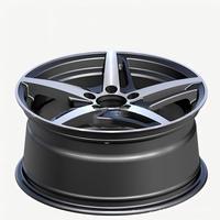 Rines Deportivos Ligeros de Acero de Alta Resistencia con Diseño de 5 Radios Mecanizados, Aptos para Mercedes Benz R17 R18 R19 JWL VIA, Color Gris Plateado