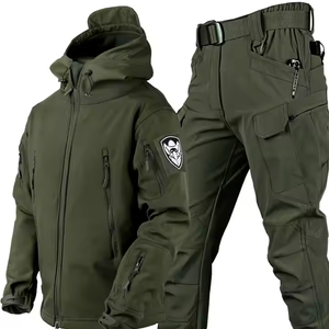 Veste d'Hiver pour Hommes de Grande Taille Ensemble de Costume Imperméable, Vêtements de <span class=keywords><strong>Chasse</strong></span>, de Randonnée, Coupe-Vent, Manteau, Pantalon, Survêtement Polaire Softshell - Product Image 3