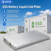 Plaque de refroidissement liquide en aluminium OCOCOO Micro Channel G1/4, fabrication OEM personnalisée pour système de refroidissement de conteneurs d'énergie renouvelable