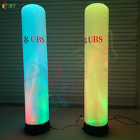 Publicité LED RVB Coloré Gonflable Pilier Gonflable Colonne Tube Gonflable Forcommercial Fête De Mariage Club Décoration