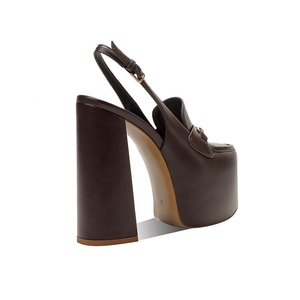 <span class=keywords><strong>Mocassini</strong></span> con Plateau Personalizzabili da <span class=keywords><strong>Donna</strong></span>, Tacchi a Blocco Spessi, Décolleté Slingback con Dettaglio Horsebit 13.5cm, Tendenza Moda Estate Autunno - Product Image 6
