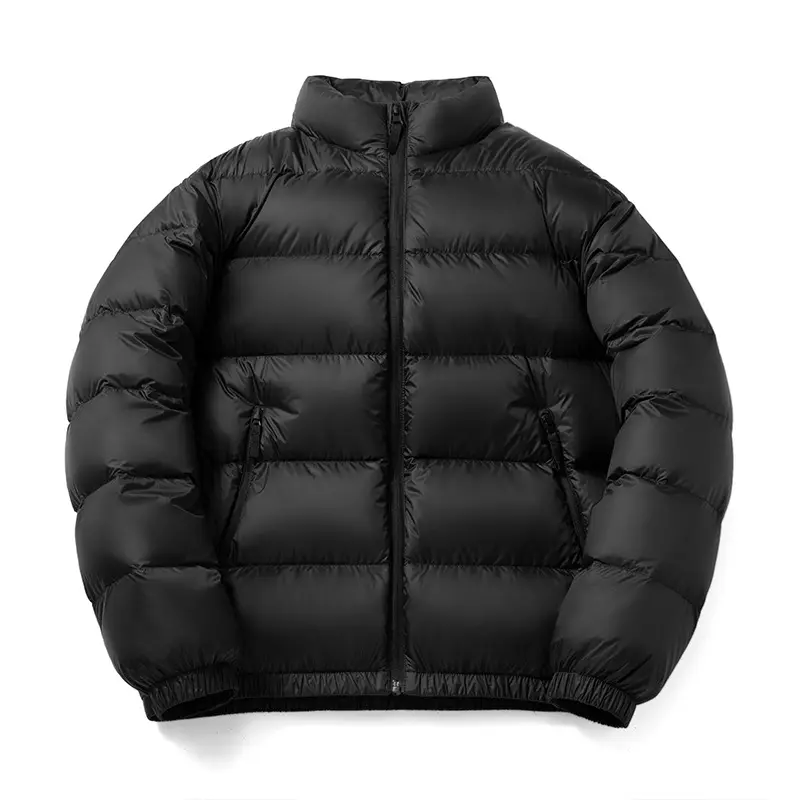 Winter Custom Waterproof Down Puffer Jacket OEM Wholesale Casual For Men Customized Knitted Woolen Down Jacket For Men