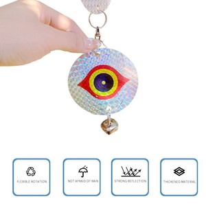 Répulsif à oiseaux laser double face en forme d'œil, réfléchissant, à énergie éolienne, avec cloche sonore, <span class=keywords><strong>pour</strong></span> jardin et cour, prêt à être expédié - Product Image 5