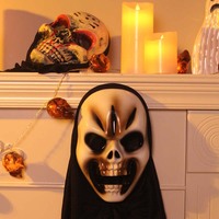 Masque de fantôme pour Halloween, effrayant, accessoire pour adultes, masque Cosplay et carnaval, décor de fête