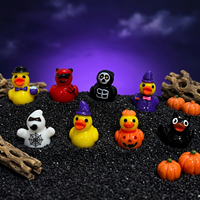 Mini Patitos de Resina Navideños en 3D, Lote de Pequeñas Cuentas de Pato, Miniaturas para Casa de Muñecas, Adornos Pequeños de Invierno