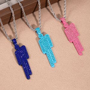 Nuevo collar con colgante de circonita estilo hip hop de Billie Eilish, diseño de cabeza torcida, accesorio de moda Q4 - Product Image 6