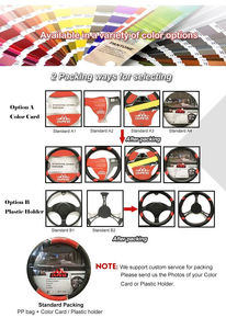 Accessoires de décoration intérieure automobile, housse de <span class=keywords><strong>volant</strong></span> de voiture en cuir PU souple et confortable, antidérapante et résistante à l'usure - Product Image 4