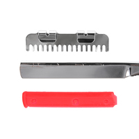 Support de rasoir professionnel à bord droit, en acier inoxydable, 1 pièce, rasoir pliant, pour barbe