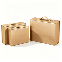 Coffret Cadeau Vert Personnalisé, Boîte Cadeau de Luxe OEM ODM avec Poignée en Cuir PU pour Cadeaux de Fête et d'Affaires