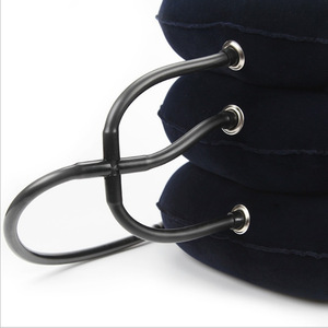 Cervical Traction Neck Brace Full Velvet <b>Inflatable</b> Portable With Metal Valve For Neck Support And Relief - Product Image 2