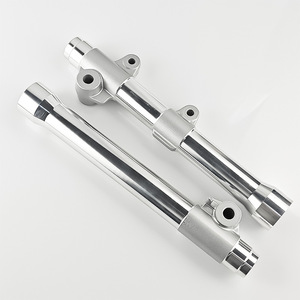 Manchons de fourche avant Qiangye, argent poli, pièces de rechange pour amortissement de chocs de moto - Product Image 1