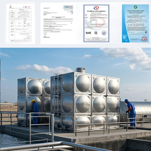 Customized Large Size High Pressure 220V Stainless Steel Panel SS304 <b>Metal</b> <b>Storage</b> Tank Manufacturers' High Quality Water Tank - Product Image 2