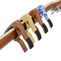Dedo Music High Quality Aluminium Alloy Capo Rose Wood Acoustic Guitar Metal Clamp Capo Custom Guitar Tuners Accessory