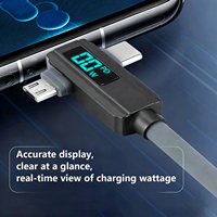 6'sı 1 arada USB C Kablosu 65W LED Ekranlı Silikon Çoklu Şarj Kablosu, Veri Senkronizasyonlu, USB C Şarj Kablosu Kombosu Tip C/USB A/L