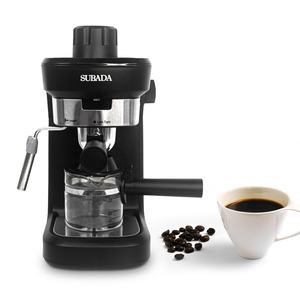 Machine à café expresso <span class=keywords><strong>4</strong></span> <span class=keywords><strong>tasses</strong></span> 240 ml 3,5 bars pour usage domestique individuel <span class=keywords><strong>petite</strong></span> et légère avec bouton manuel et mousseur à lait facile à utiliser - Product Image 1