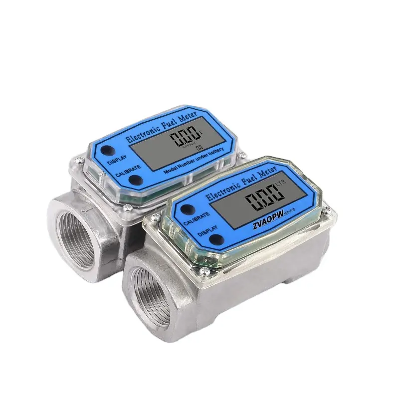 Stainless steel digital flowmeter K24 metanol diesel bensin minyak tanah kimia air turbin cairan elektronik