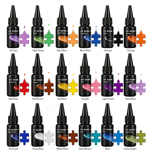 Kit de colorants liquides pour résine LEQU Happy And Fun Bulk 18 couleurs, pigments hautement concentrés pour fournitures artisanales, vente en gros - Product Image 3