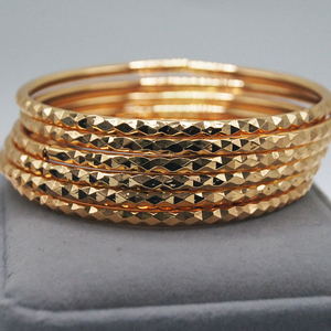 Bracciale Aperto in Rame Placcato Oro 18K 24K Stile Cambogiano, <span class=keywords><strong>Gioielli</strong></span> per Bambini - Product Image 4