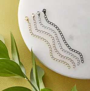 Ispirare gioielli in acciaio inox extender catena accessori per gioielli all'ingrosso gioielli che trovano oro argento oro rosa e nero