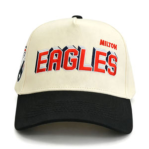 Casquette de baseball structurée bicolore à 5 panneaux, personnalisable avec logo brodé 3D multicouche, pour équipes sportives, style trucker, vente en gros - Product Image 2