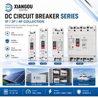 Disjoncteur CC solaire (MCCB) 1P 2P 500V à protection de sécurité fiable, en matériau ignifuge durable, pour système d'alimentation photovoltaïque, directement du fabricant