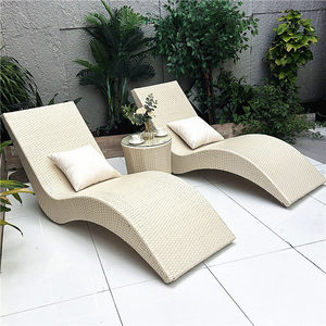 Chaise longue moderne en rotin mobile pour <span class=keywords><strong>piscine</strong></span>, plage, balcon, jardin, hôtel et cour - Product Image 3