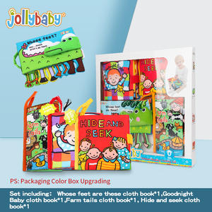 Jollybaby, gran oferta, juego <span class=keywords><strong>de</strong></span> <span class=keywords><strong>libros</strong></span> <span class=keywords><strong>de</strong></span> tela suave, juguete educativo <span class=keywords><strong>para</strong></span> la primera infancia <span class=keywords><strong>para</strong></span> bebés <span class=keywords><strong>de</strong></span> 0 a 3 años - Product Image 2