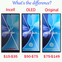 Remplacement d'écran OLED pour S20-S23 Ultra & Note20 Ultra avec technologie tactile originale Incell, garantie de 6 mois