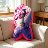 Coussin décoratif en forme de guerrier Saiyan d'anime, écologique, personnalisable, rembourré en coton PP court, pour canapé et lit, vente en gros