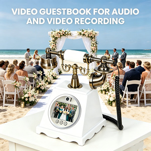 Livre d'or audio téléphonique moderne 32 Go en bronze, en ABS durable, impression numérique pour mariages, anniversaires et décorations de fête - Product Image 3