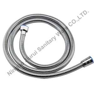 Douche à main de salle de bain moderne avec tuyau <span class=keywords><strong>flexible</strong></span> en acier inoxydable chromé de 1,5 m, connecteur universel en laiton 1/2 JIURUI - Product Image 4