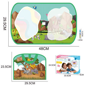 Papan Doodle Air Baru 2025 Bebas Kotoran Warna Neon Mainan Melukis Menulis Mewarnai Menggambar untuk Perjalanan Pesawat Mobil - Product Image 4