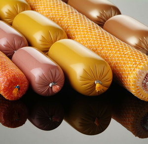 Envoltura de poliamida Envoltura de salchichas de nailon PA/PE Envoltura de salchichas de plástico impresión personalizada OEM/ODM multicolor fábrica al por mayor - Product Image 5