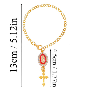 Volante Rosario encanto accesorio <span class=keywords><strong>Virgen</strong></span> <span class=keywords><strong>de</strong></span> <span class=keywords><strong>Guadalupe</strong></span> coche encantos decoración <span class=keywords><strong>bendiciones</strong></span> bautismo religioso católico regalo - Product Image 4