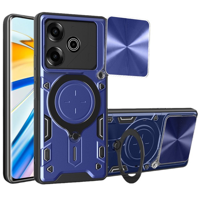 Ring Case For Infinix Tecno Camon 40 30 30S 20 Pro Premier 5G 4G 18 19 Slide Window Mobile Phone Cover Pop 10 Spark Go 2025 40
