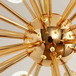 Lampadario a globo per illuminazione cucina e ristorante, lampadario dorato <span class=keywords><strong>in</strong></span> <span class=keywords><strong>plexiglass</strong></span> acrilico, lampada Sputnik a molecole, lampadario italiano - Product Image 6