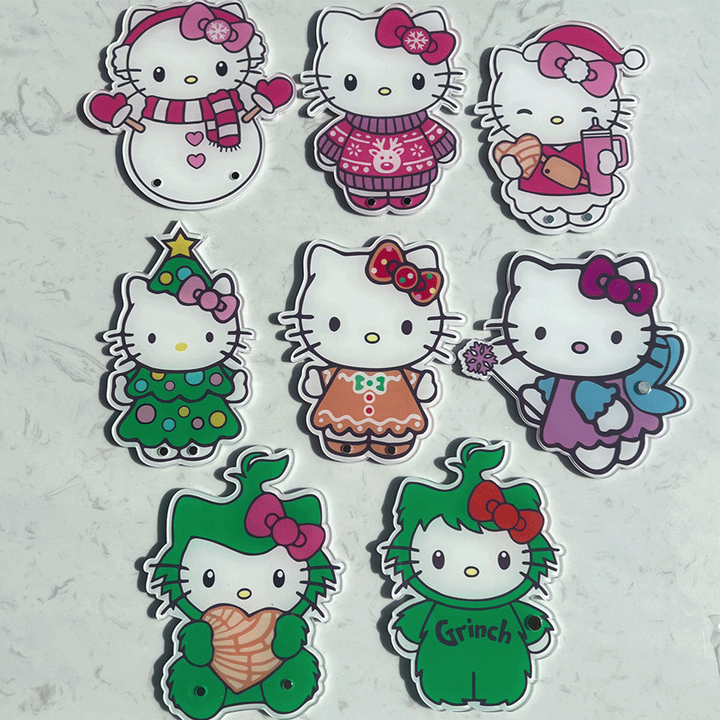 Christmas Snowman Hello Kitty Lash Tile Customize Design Acrylic Lash