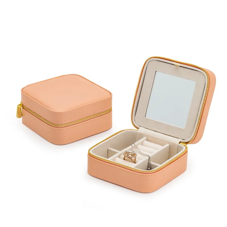 Ready to ship in stock cardboard jewelry box velvet ear rings storage case for gifts