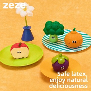 Juguete Masticable para Perros con Sabor a Manzana, Mangostán, Brócoli y Naranja, Resistente a Mordidas, con Sonido, para Aliviar el Aburrimiento, en Gel, para Perros Pequeños - Product Image 1