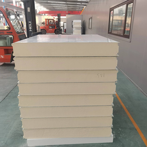 Matériaux de construction Panneau sandwich en métal PU de 50 <span class=keywords><strong>mm</strong></span> Mousse de <span class=keywords><strong>polyuréthane</strong></span> Isolation de chambre froide pour entrepôt Design moderne - Product Image 3