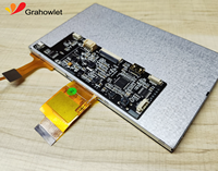 Panel Layar Sentuh Kapasitif Grahowlet Air/Optical Bonding PCAP+TFT 7 Inci 16:10 1024x600 HMI Linux Industrial Medical