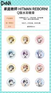 20 Cajas al por Mayor de Anime DeNA Katekyo <span class=keywords><strong>Hitman</strong></span> Reborn - Personaje, Icicle, Chibi, Caja Sorpresa de Juego con Insignias de Acuarela para Juguetes y Regalos - Product Image 4