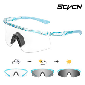 Lunettes de cyclisme photochromiques Scvcn, monture intégrale, coupe-vent, pour hommes et femmes, pour la course à pied, la randonnée et les activités de plein air - Product Image 5